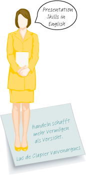 Trainerin f�r Pr�sentieren in Englisch