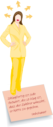 Erfolgreiche Teilnehmerin Seminar f�r Schlagfertigkeit